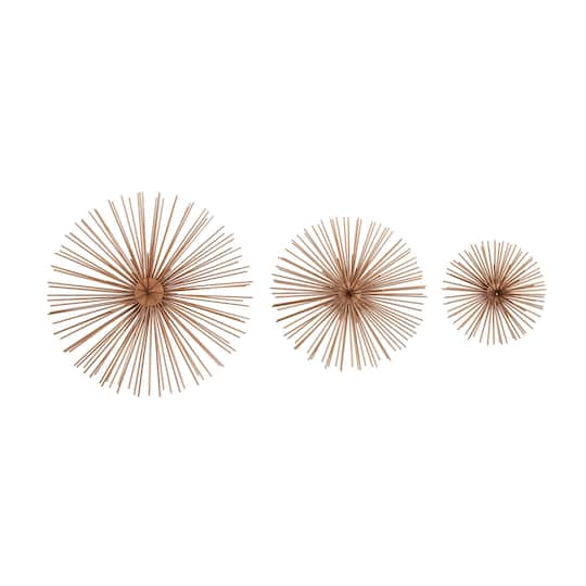 CosmoLiving by Cosmopolitan Starburst Metal Wall Accent Set, 3ct.